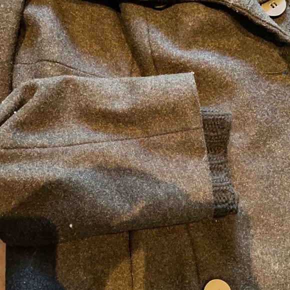 Large lapel peacoat coat Zara basic small sweater s exaggerated - Picture 4 of 6